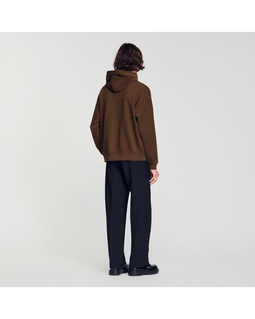 Sandro Brown Oversized Hoodie for men