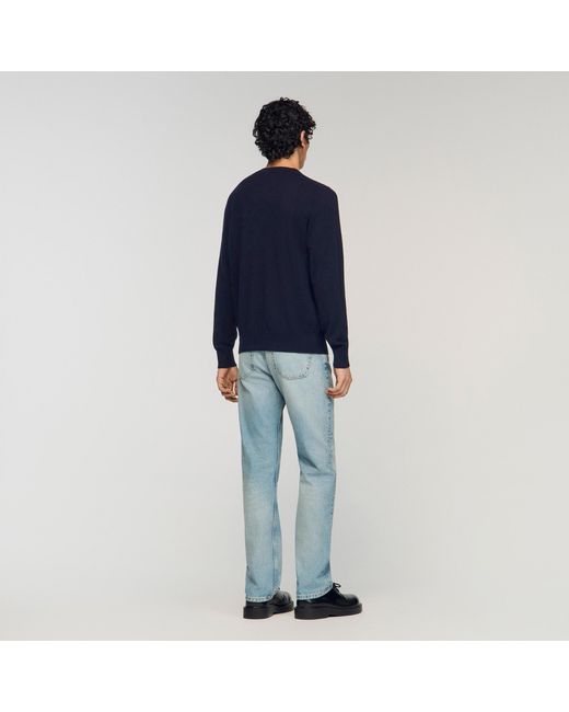 Sandro Blue Cashmere Sweater for men