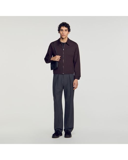 Sandro Blue Cotton Jacket for men