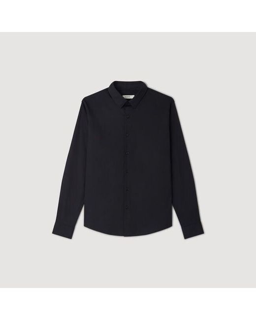 Sandro Blue Plain Shirt for men