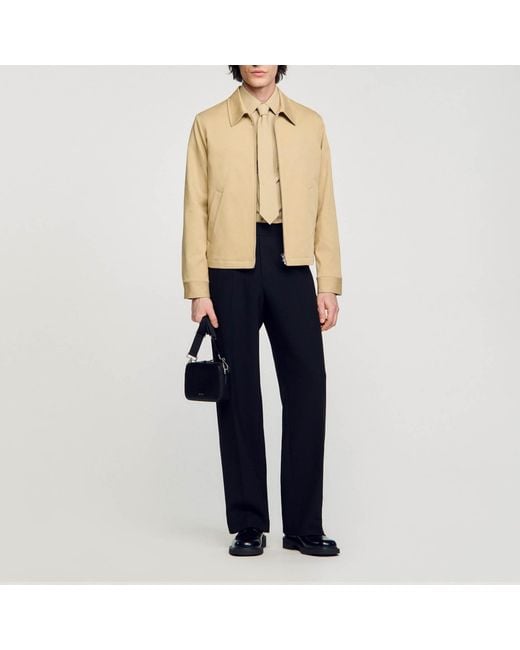 Sandro Blue Cotton Jacket for men