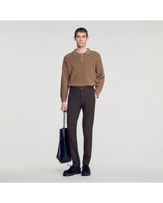 Sandro Blue Jersey Trousers for men