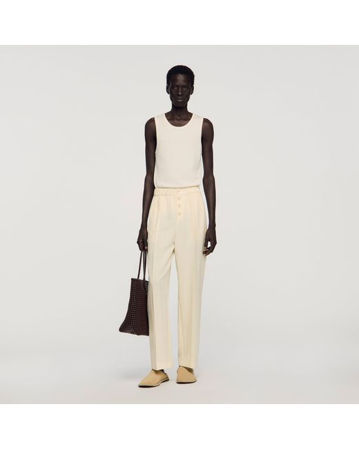 Pantalon fluide élastiqué Sandro pour homme en coloris Natural
