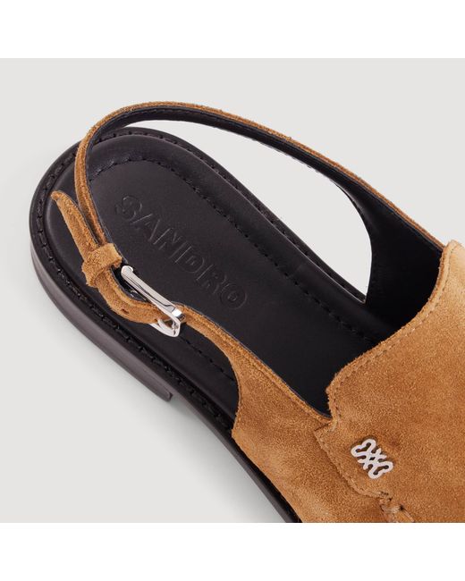 Sandro Brown Suede Loafers