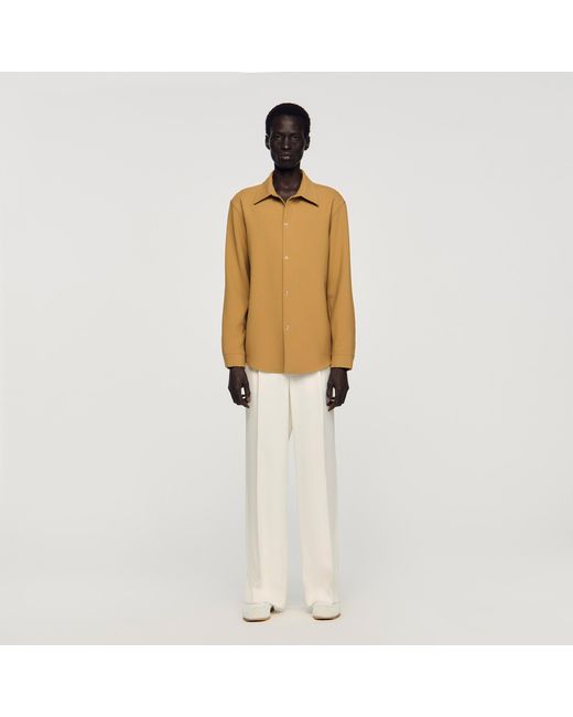 Sandro Metallic Long-Sleeved Jersey Shirt for men