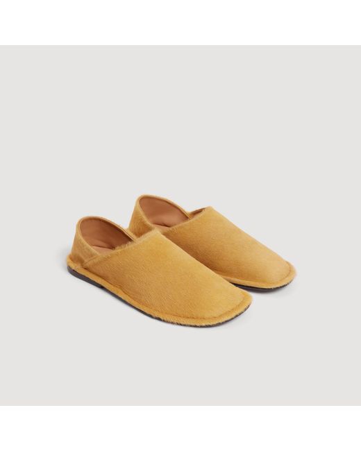Sandro Natural Pony-Effect Slippers for men