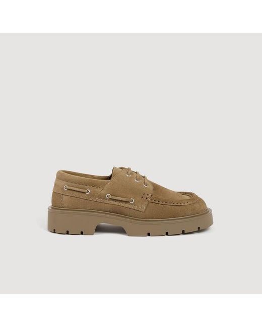 Sandro Natural Split Leather Boat Shoes for men