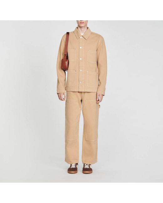 Sandro Natural Denim Worker Jacket for men