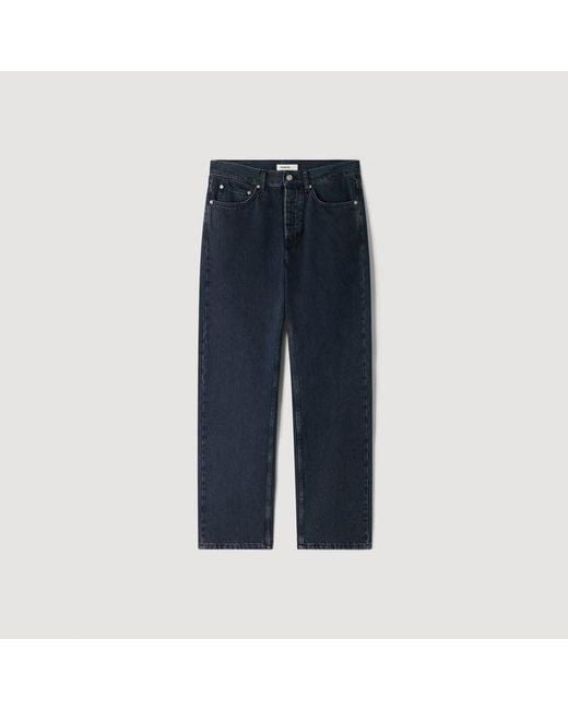 Sandro Blue Regular Faded Jeans for men