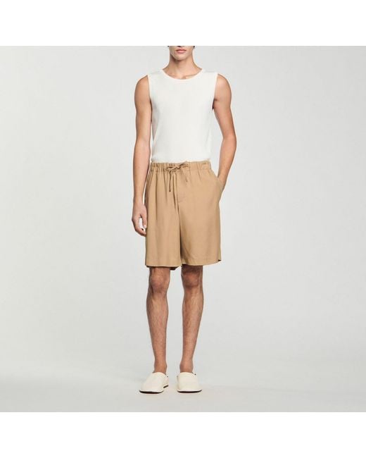 Sandro Natural Floaty Bermuda Shorts for men