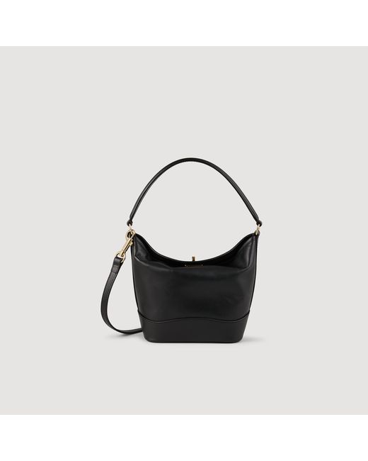 Sandro Black Tangoso Mini Leather Bag