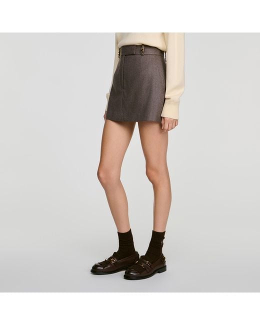 Sandro Black Buckle Loafers