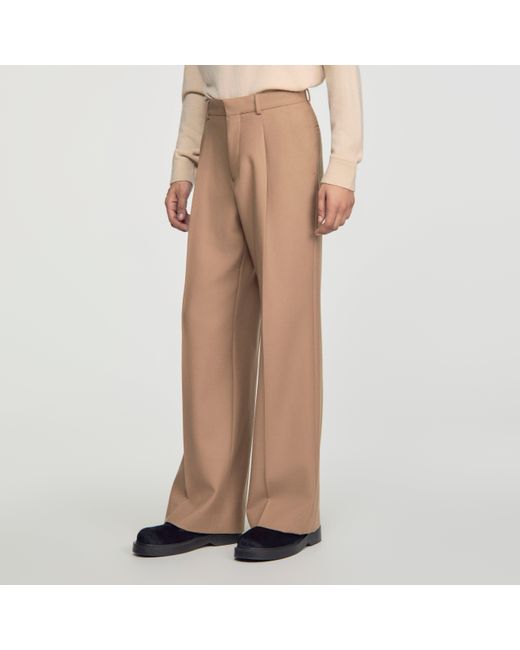 Sandro Natural Wool Suit Trousers for men
