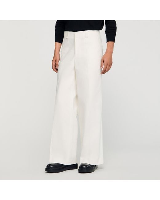 Sandro Black Wide-Leg Trousers for men