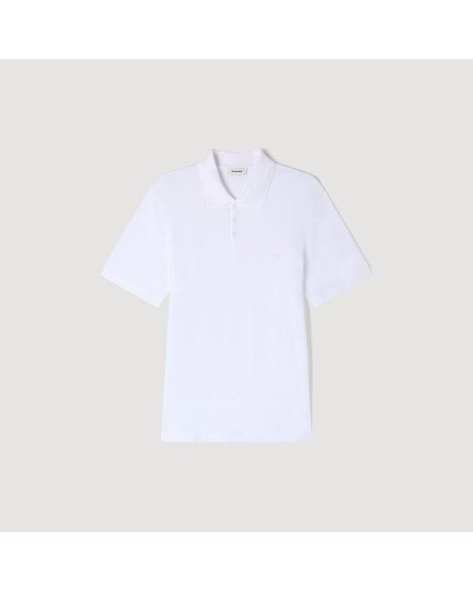 Sandro Blue Logo Polo Shirt for men