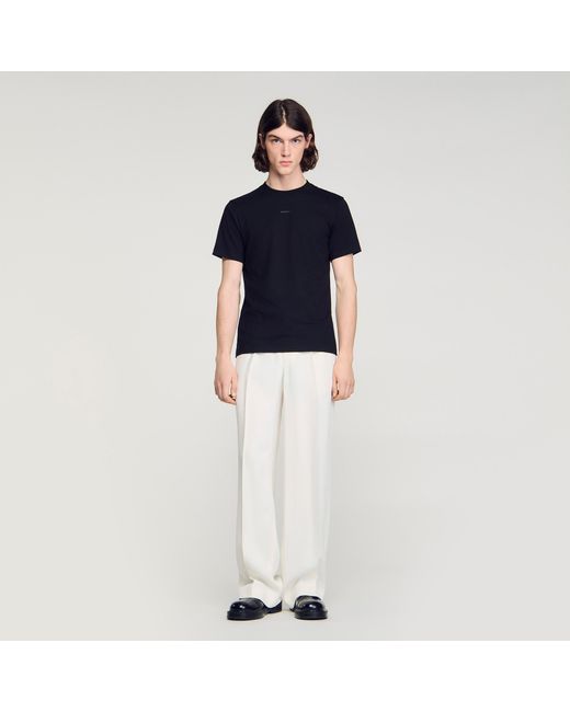 Sandro Blue Cotton T-Shirt for men