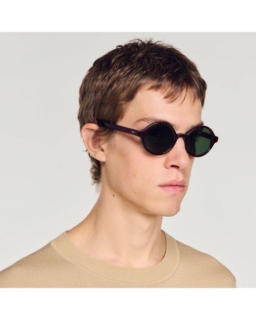 Sandro Green Oval Sunglasses for men