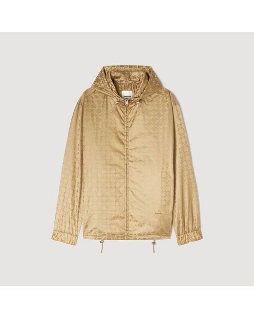 Sandro Natural Square Cross Nylon Jacket for men