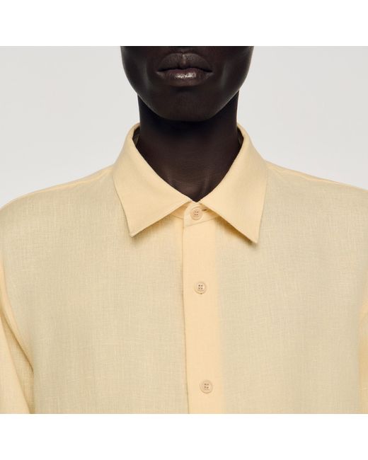 Sandro White Linen Shirt for men