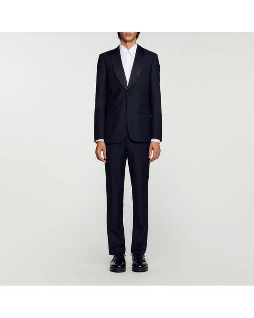 Sandro Blue Tuxedo Jacket for men