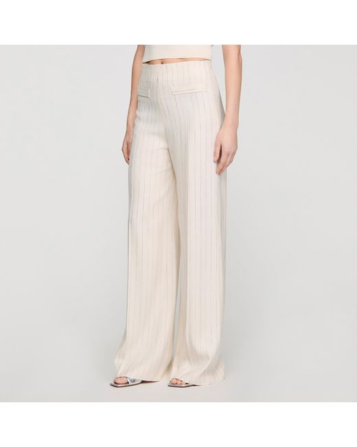 Sandro Natural Striped Trousers