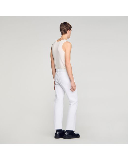 Jean regular brut Sandro pour homme en coloris White