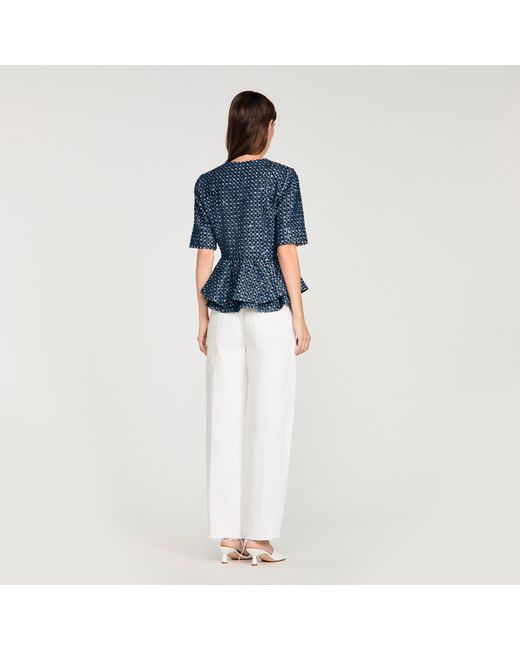 Sandro Blue Sequinned Jacket