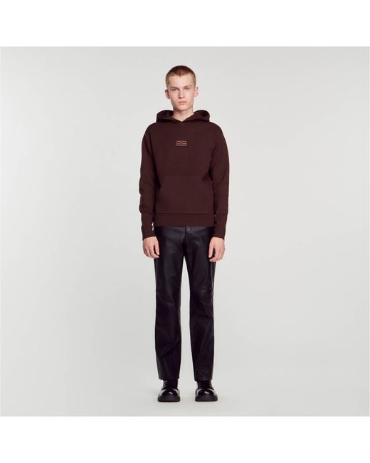 Sandro Red Knit Hoodie for men