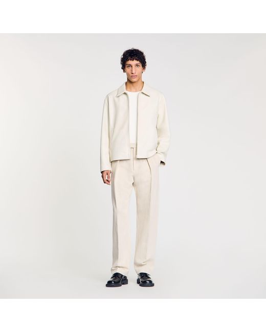 Sandro Natural Leather Jacket for men