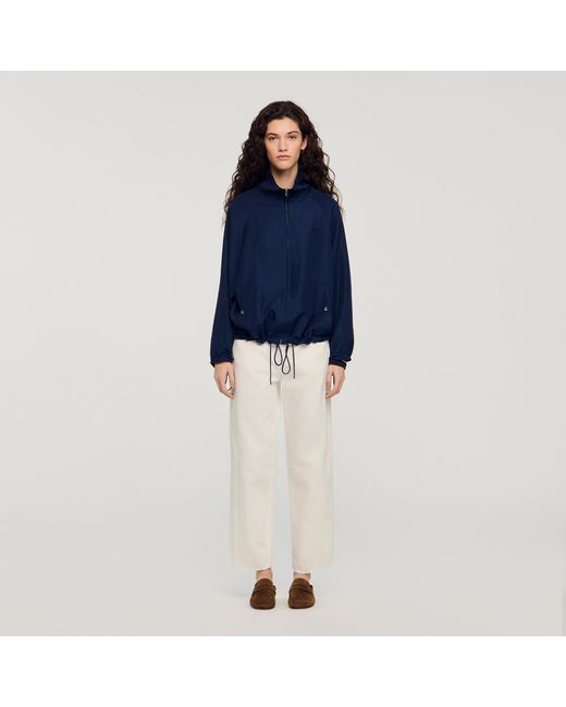 Sandro Blue Oversized Jacket