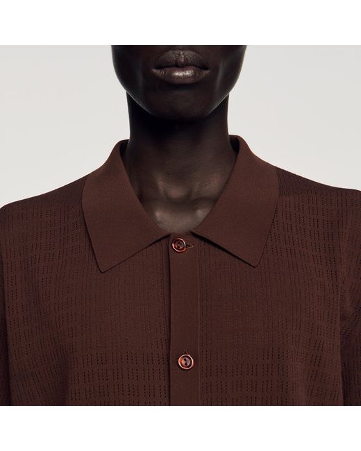 Sandro Red Openwork Shirt for men