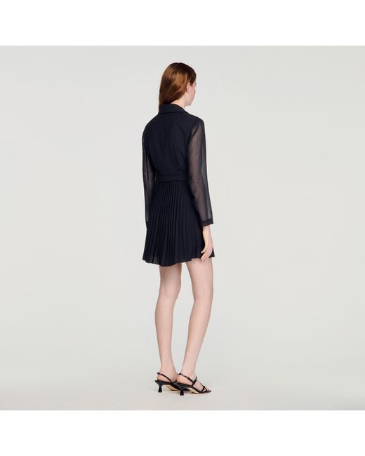 Sandro Blue Wraparound Dress