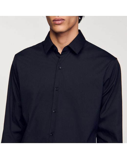 Sandro Blue Plain Shirt for men