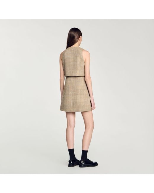 Sandro Natural Tweed Dress