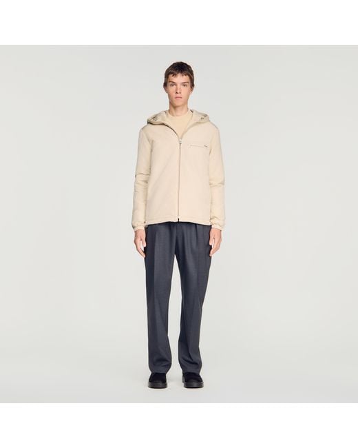 Sandro Blue Nylon Windbreaker for men