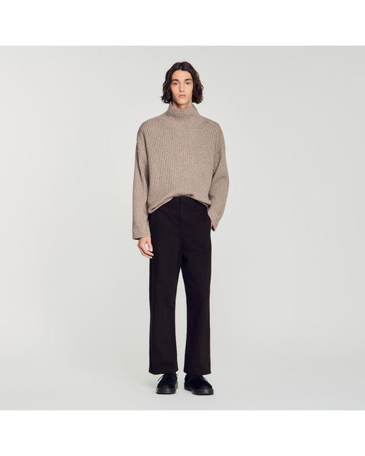 Sandro Brown Barrel Jeans for men