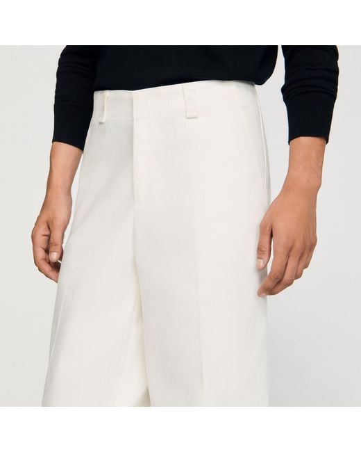 Sandro Black Wide-Leg Trousers for men