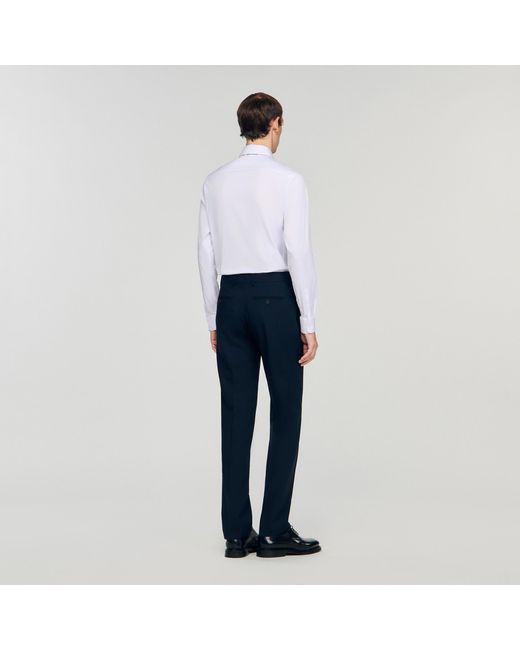 Sandro Blue Wool Suit Trousers for men