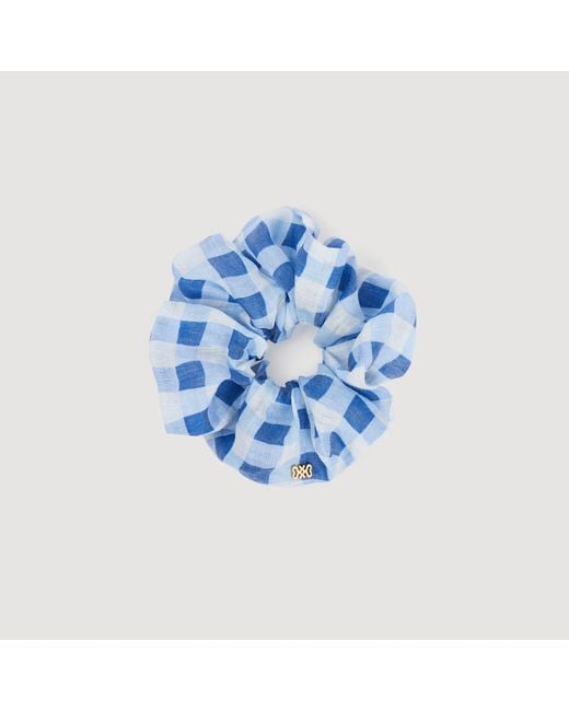 Sandro Blue Gingham Scrunchie