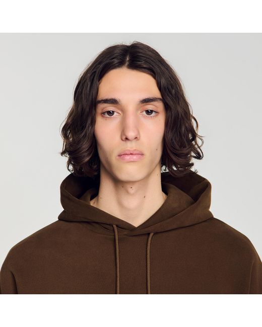 Sandro Brown Oversized Hoodie for men