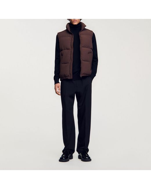 Sandro Blue Sleeveless Down Jacket for men