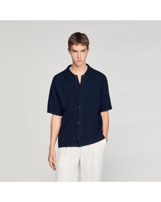 Sandro Blue Jute Shirt for men