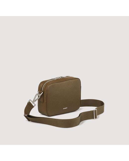 Sandro Natural Small Saffiano Leather Bag for men