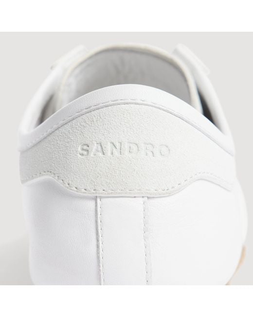 Sandro White Leather Running Trainers for men