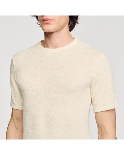 Sandro Natural Terry Knit T-Shirt for men