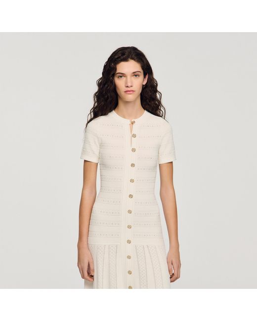 Sandro Natural Knit Maxi Dress