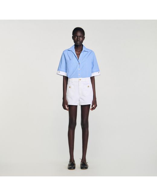 Sandro Blue Denim Shorts