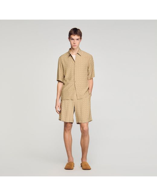 Sandro Natural Link Print Floaty Shorts for men