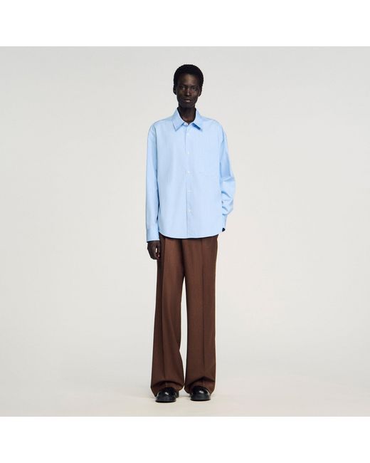 Sandro White Striped Shirt for men