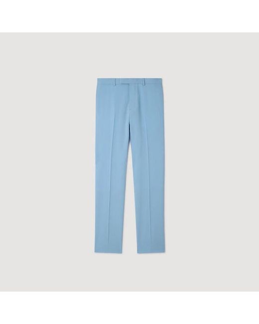 Sandro Blue Wool Suit Trousers for men